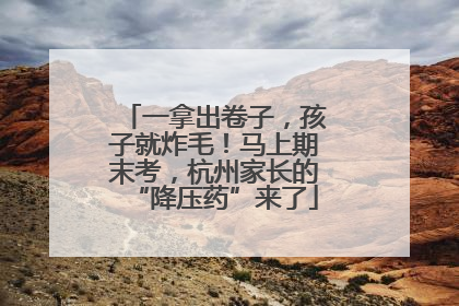 一拿出卷子，孩子就炸毛！马上期末考，杭州家长的“降压药”来了